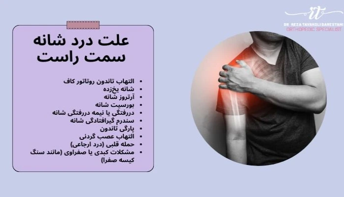 علت درد شانه راست
